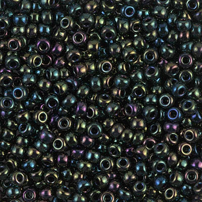 8-453 - 8/0 Met Forest Green Iris Miyuki Seed Bead - 10 grams