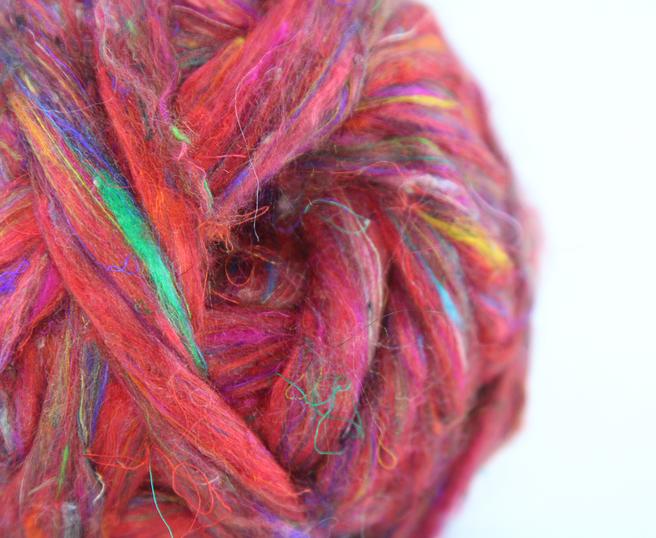 Sari Silk Blend Spinning Fiber - Sari Silk - 82