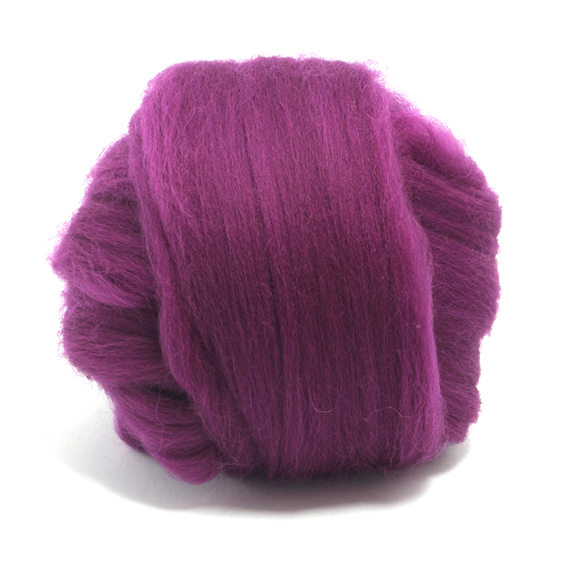 23 Micron Superfine Dyed Merino Combed Top - 115 g (4.0 oz) - Damson 413