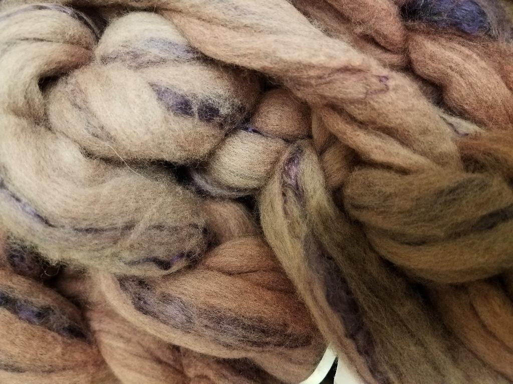 50/50 Mulberry Silk and Super Fine 18.5 Micron Merino Top - 115 g (4.0 oz) - Dawn