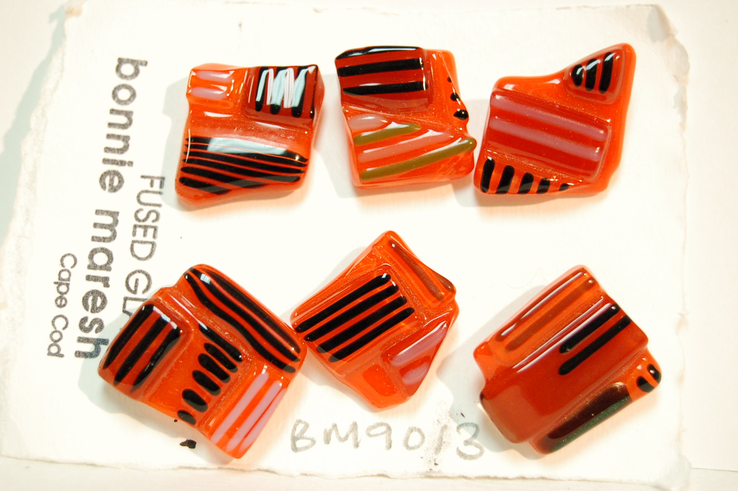 Bonnie Maresh Fused Glass Buttons - Large BM9013