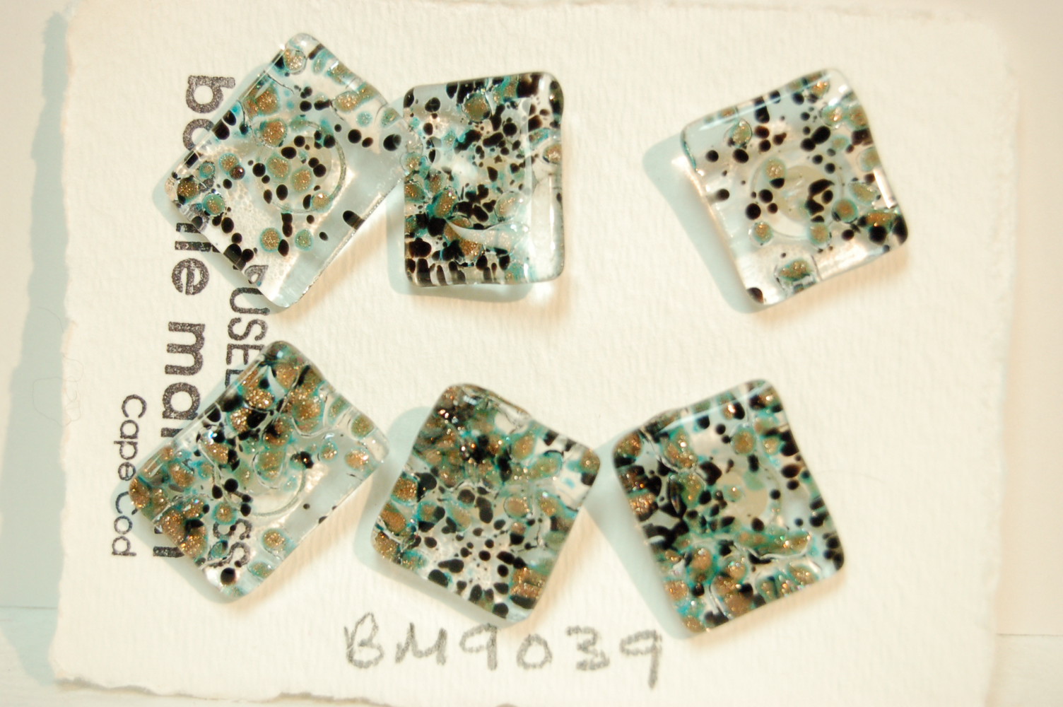 Bonnie Maresh Fused Glass Buttons - Large BM9039