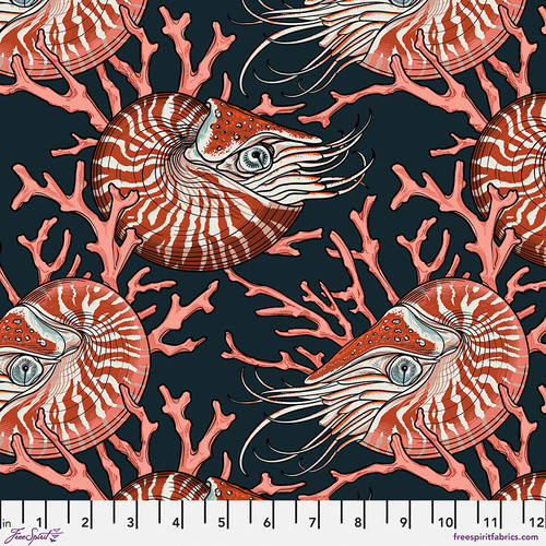 Mariana - Noble Nautilus - Pink - Free Spirit Fabrics 100% Cotton Fabric