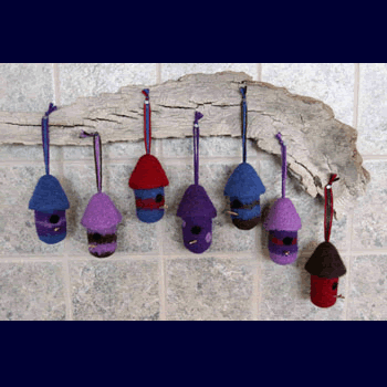 Fiber Trends Felt Birdhouse Ornaments Pattern 227