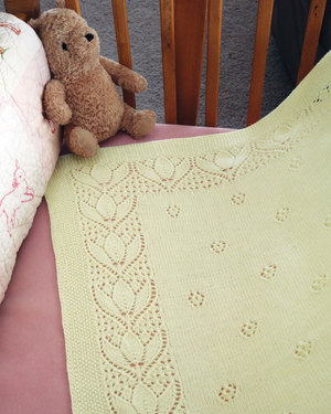 Fiber Trends Tulips & Rosebuds Baby Blanket Pattern CH51