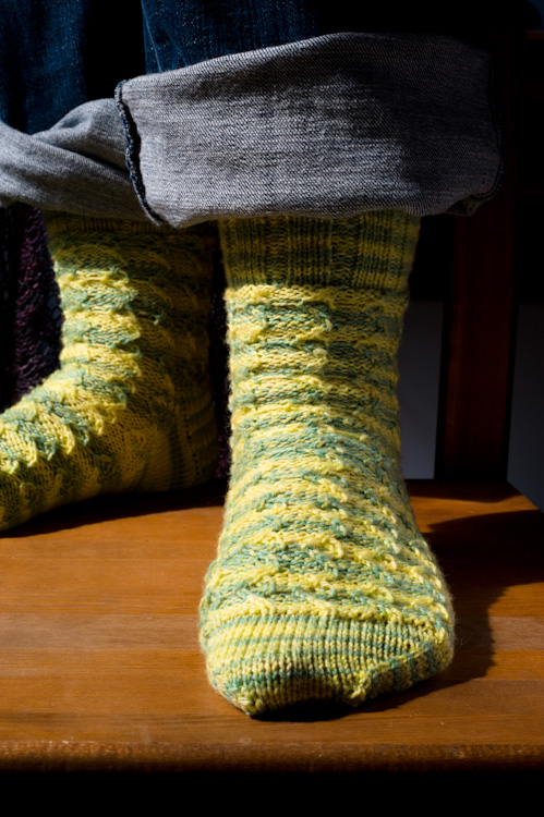 Ivy Brambles Lightning Socks Pattern by Patti Waters