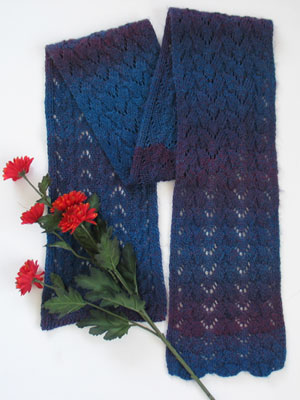 Jojoland Purple Spangled Royal Scarf Pattern #ms12-01