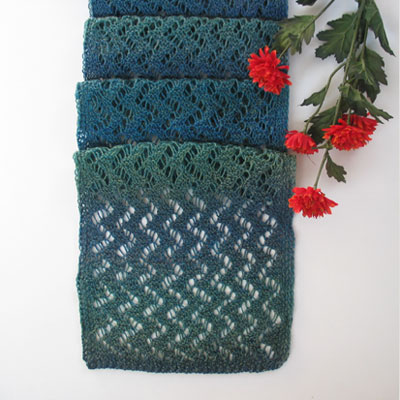 Jojoland Teal Forest Scarf Pattern #ms16-01