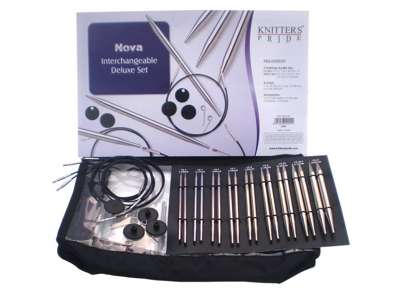 Knitters Pride Nova Platina Interchangeable Deluxe Circular Needle Set