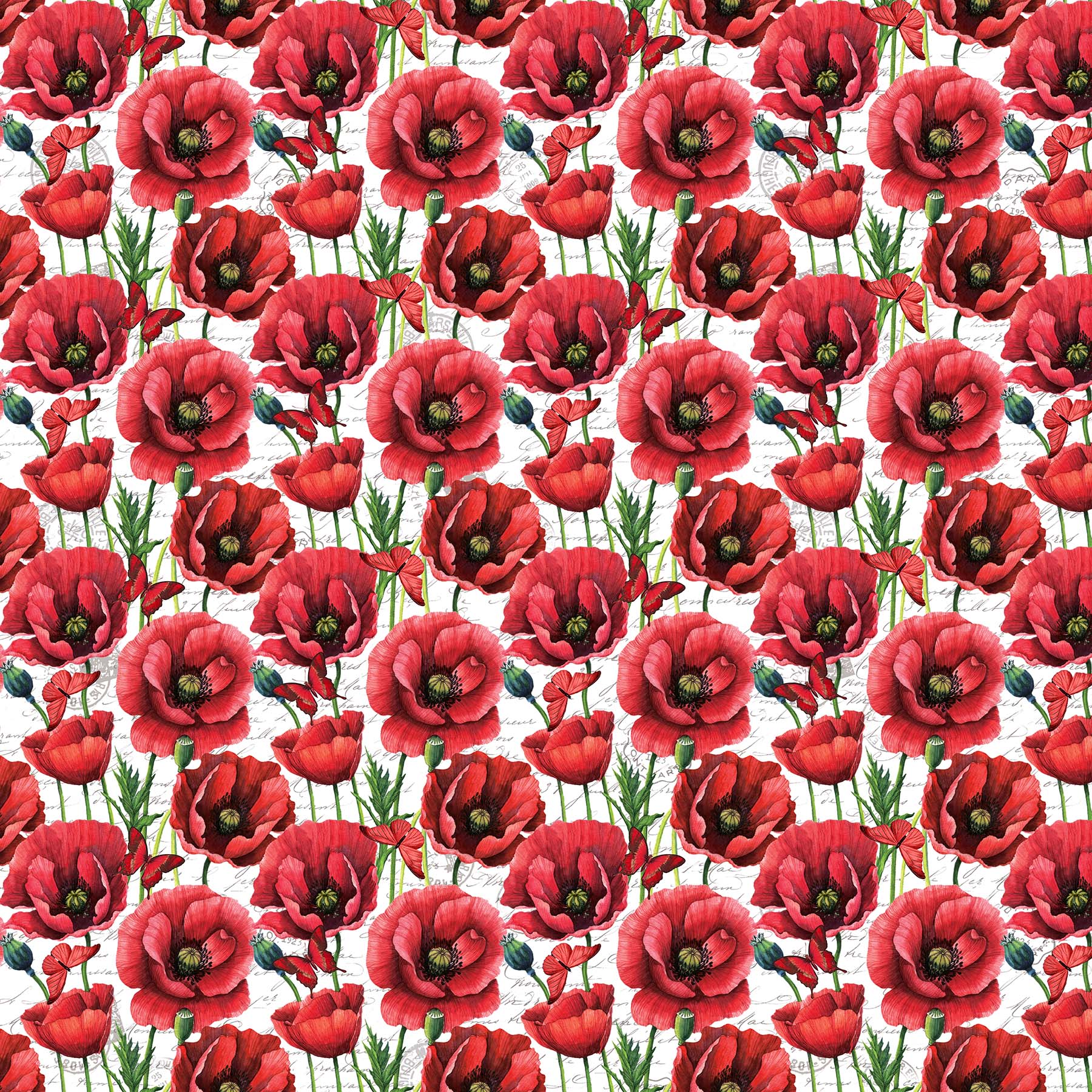 Ooh La La - Poppy Cotton Fabric 23565-10