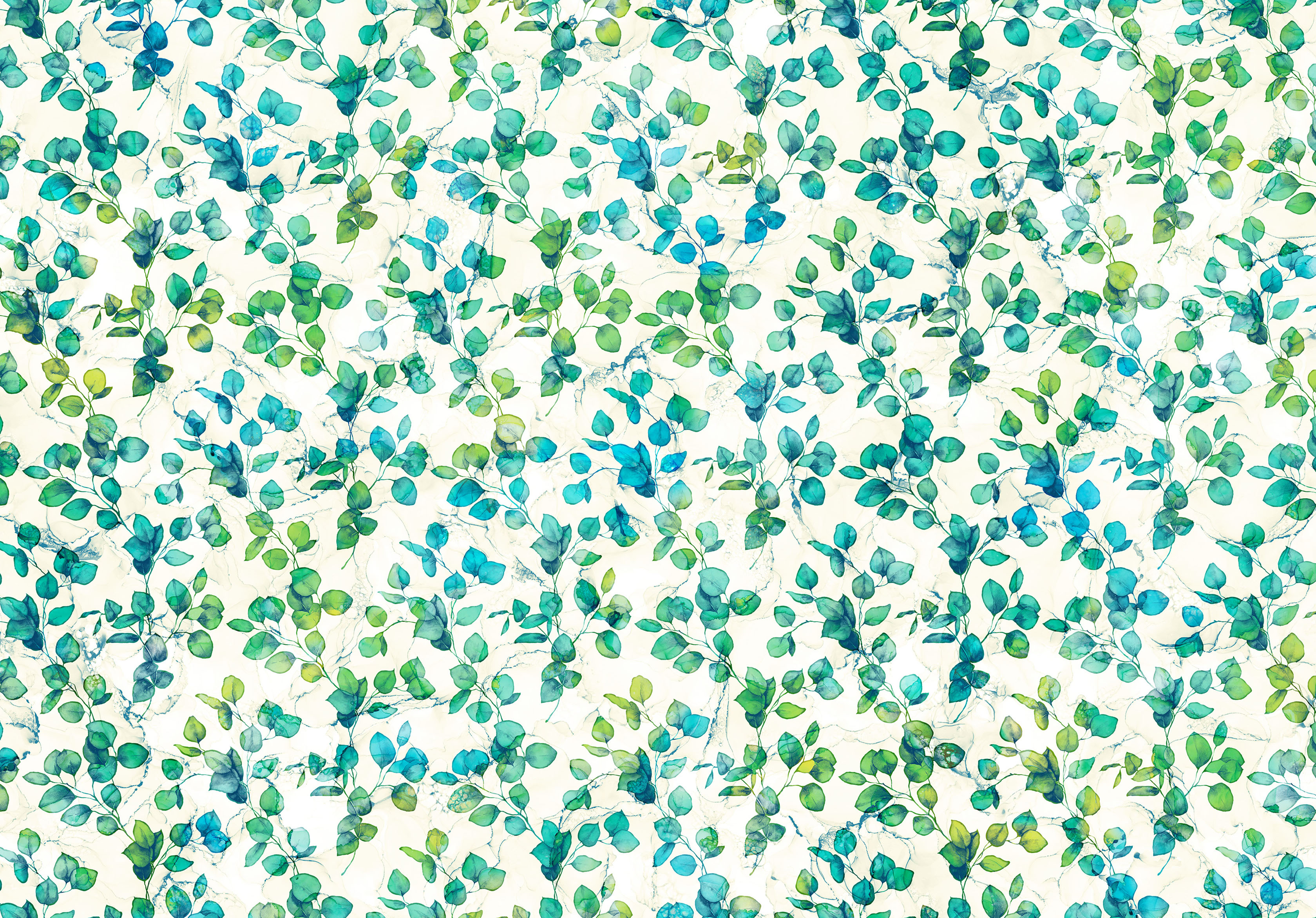 Modern Light Fabric from Northcott - Open Leaves - White Multi - 25285-10