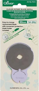 Clover #7511 Rotary Blade Refill 60mm 5pc Per Card