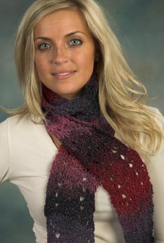 Kudo Ripple Crochet Scarf Pattern #399