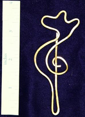 Roadrunner Designs - Sea Horse Shawl Pin - 3.75 inch