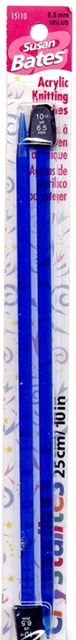 Susan Bates Crystalites 10 Inch Knitting Needle Size #10.5 Sea Blue