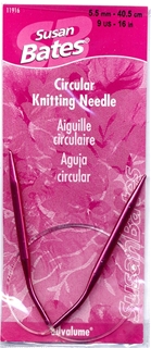 Susan Bates Silvalume Circular Needle  #9 (5.5 mm) 16 inch